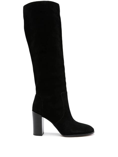 michael kors black riding boots suede rubber sole|Michael Kors luella suede boots.